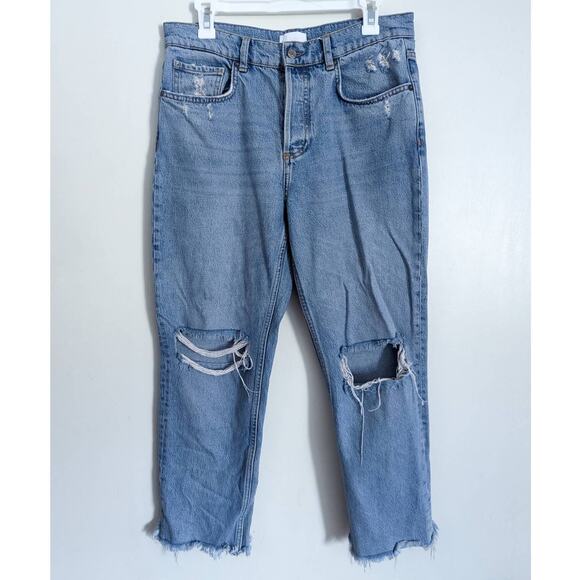 Boyish The Tommy Straight Leg Distressed Jeans in Great Dictator Wash, Size 29 - Picture 4 of 11